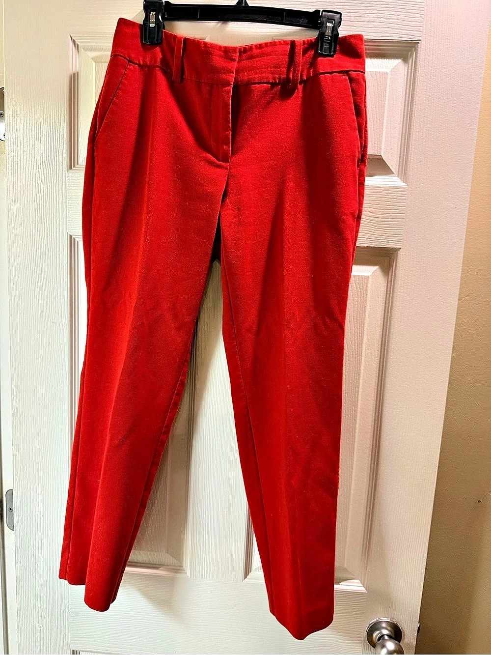 Ann Taylor Factory Red Skinny Pants Size 4 Like New